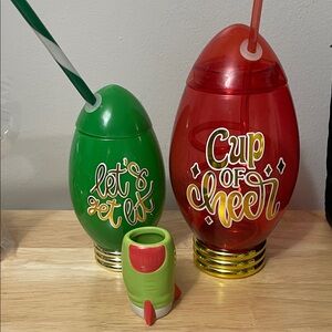 Christmas tumblers and shot glass